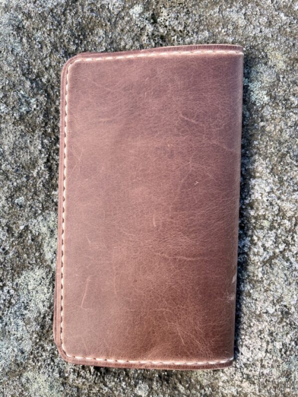 brown crazy horce golf scorecard holder back