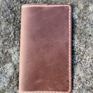 brown crazy horse golf scorecard holder front