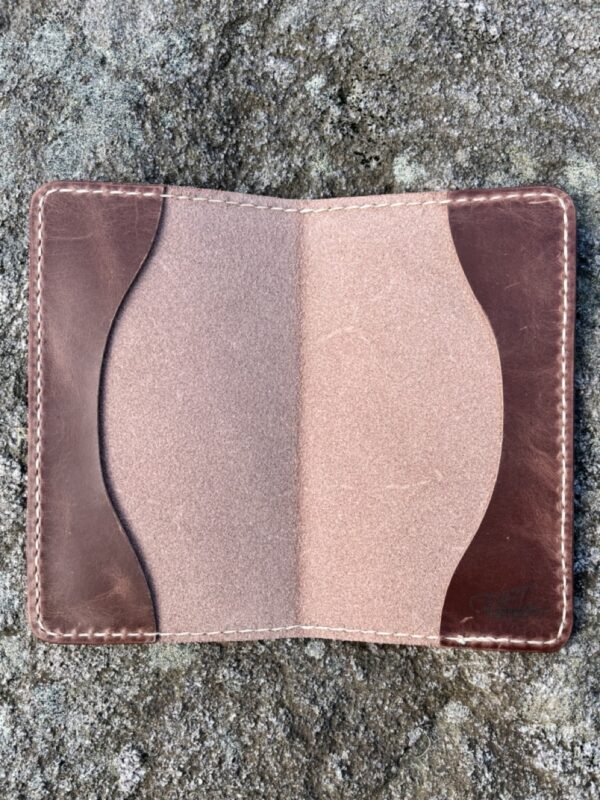 brown crazy horse golf scorecard holder full inside