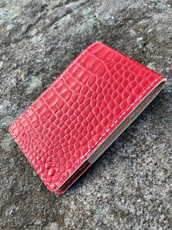 red croc golf yardage book cover outside edge red 5cm - Pupptatan