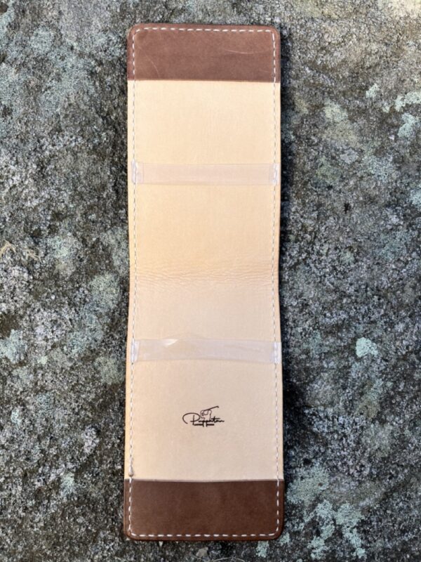 Medium Brown Golf Yardage Book Cover Small Brown Pockets-Genuine Leather - Image 4