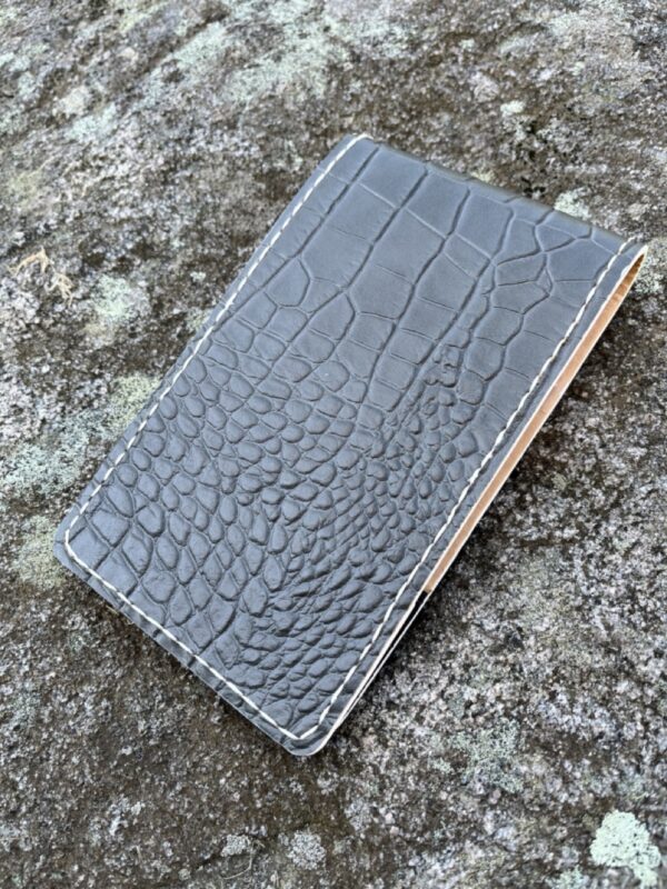 gray croc yardage book cover outside edge gray 5cm - Pupptatan