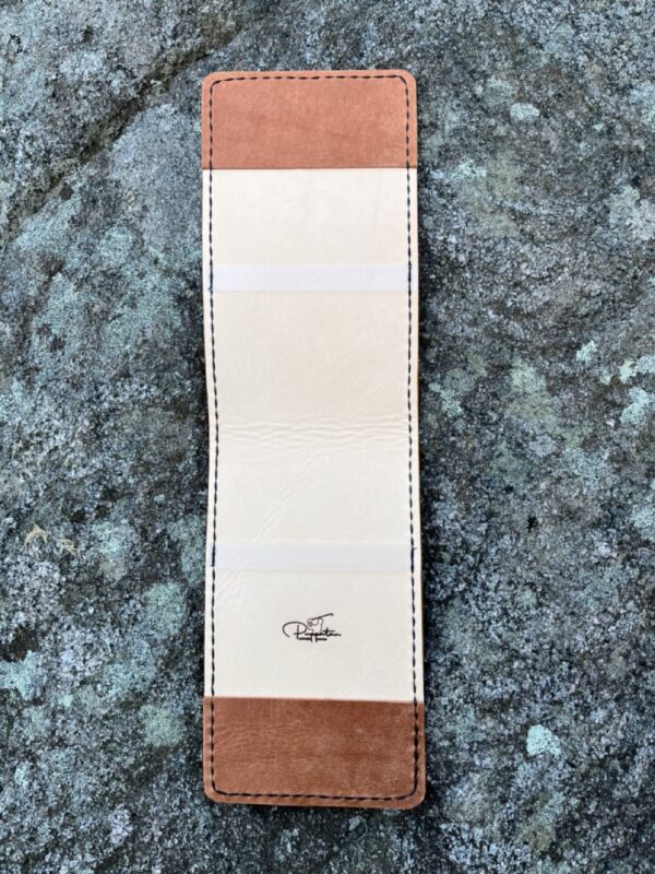 Natural Golf Yardage Book Cover with Brown Pockets-Genuine Leather - Image 4