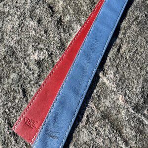 Multi-coloured alignment sticks cover in Swedish genuine leather